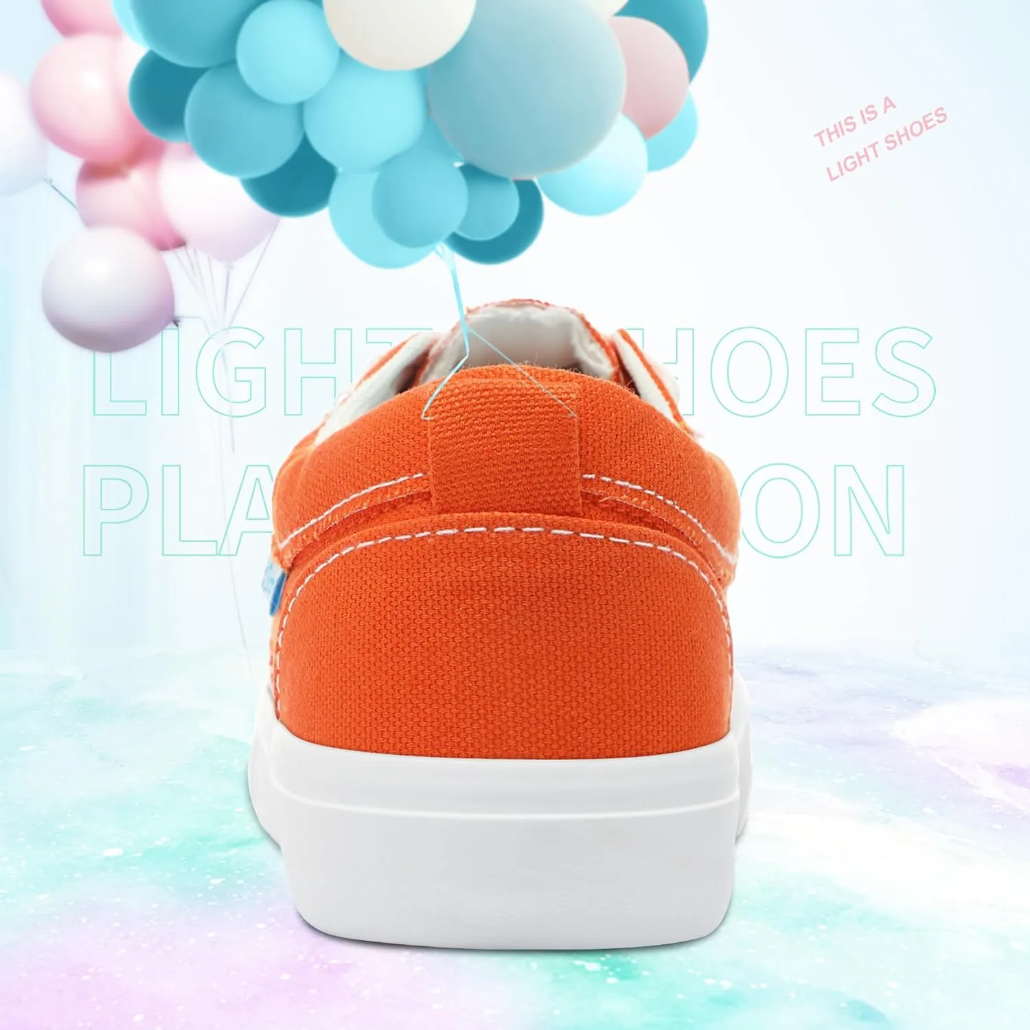 Obtaom Women's White Play Fashion Sneakers Cute Lace up Canvas Shoes Low Top Washed Canvas Flat for Lady