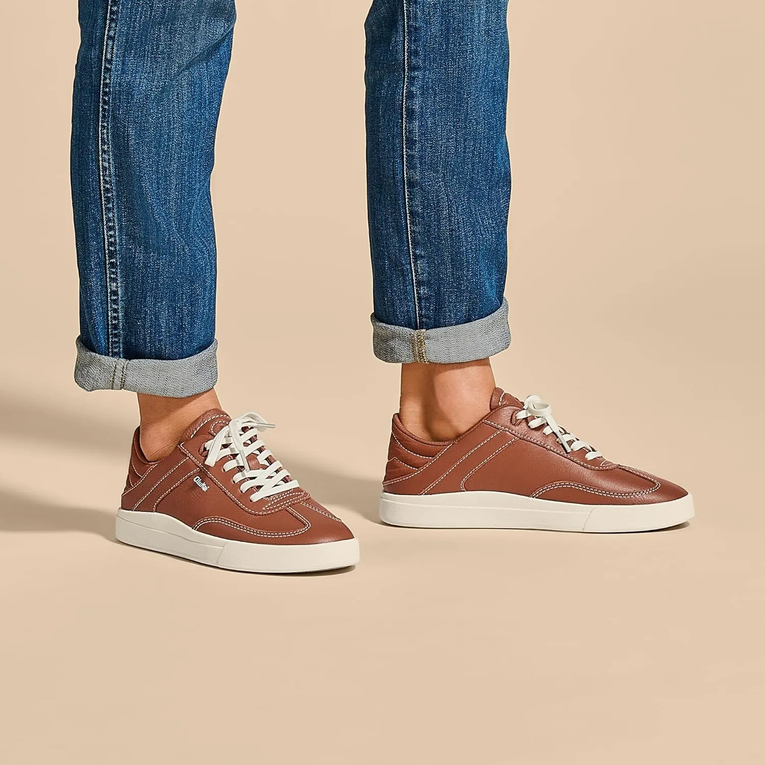 OLUKAI Ha'upu Women's Everyday Sneaker, Classic Lace-Up Design, Comfort Fit