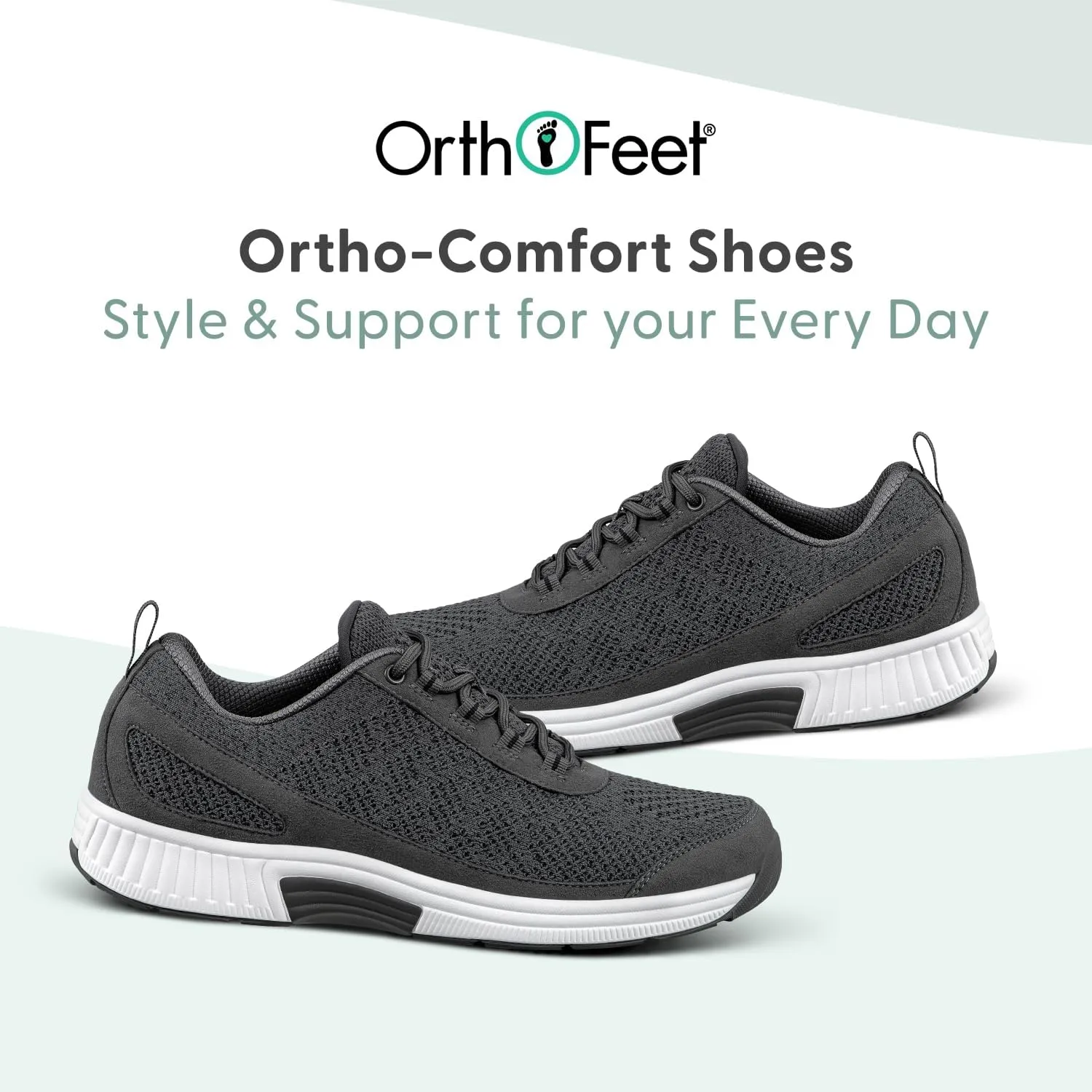 Orthofeet Men's Orthopedic Knit Lava Sneakers