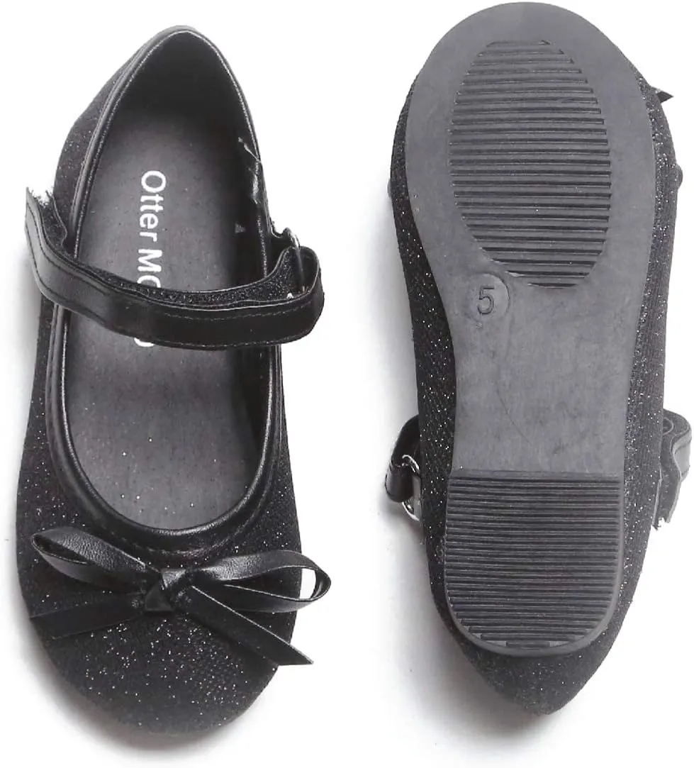 Otter MOMO Toddler/Little Girls Mary Jane Ballerina Flats Shoes Slip-on School Party Dress Shoes
