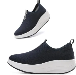 Oude Platform Loafers for Women Comfortable | Womens Slip On Sneakers Lightweight | Women's Walking Shoes Work Long Hours | Thick Rocking Bottom