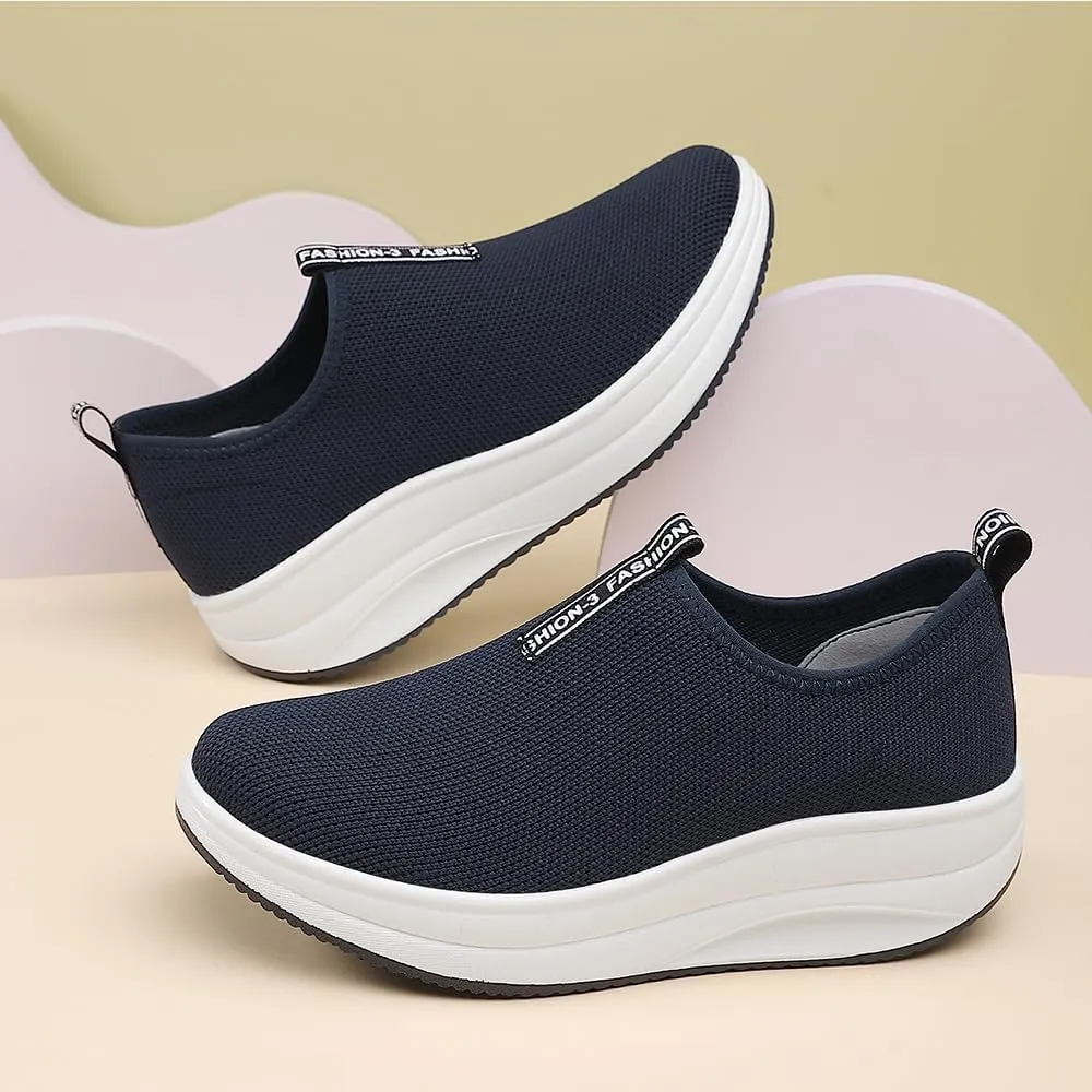 Oude Platform Loafers for Women Comfortable | Womens Slip On Sneakers Lightweight | Women's Walking Shoes Work Long Hours | Thick Rocking Bottom
