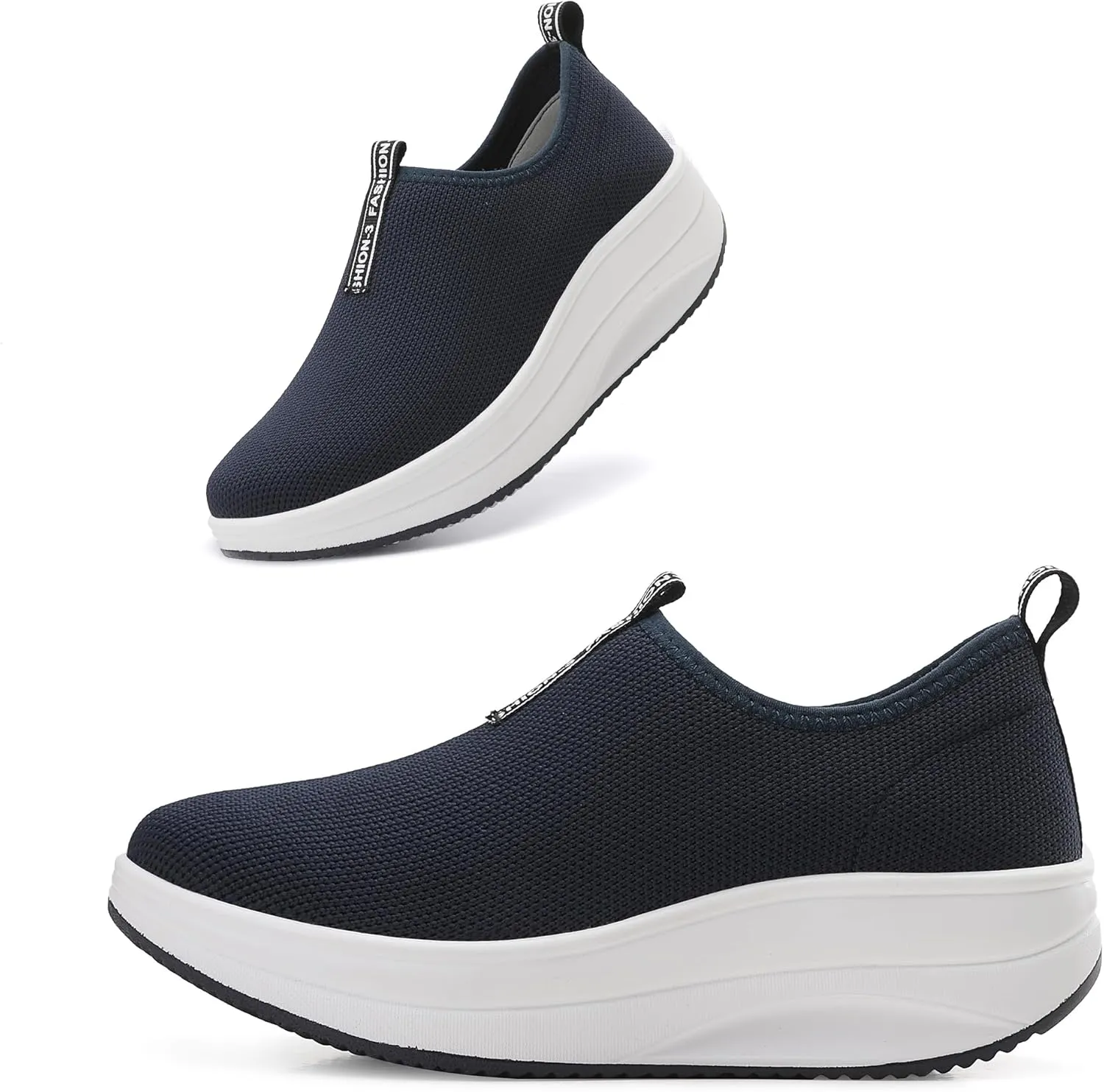 Oude Platform Loafers for Women Comfortable | Womens Slip On Sneakers Lightweight | Women's Walking Shoes Work Long Hours | Thick Rocking Bottom
