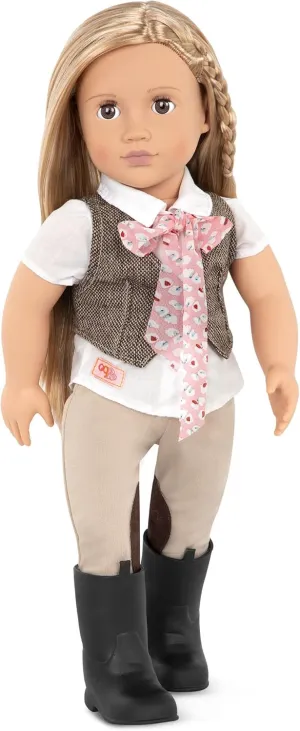 Our Generation Doll by Battat- Leah 18" Regular Non-Posable Equestrian Horse Riding Doll- for Ages 3 & Up