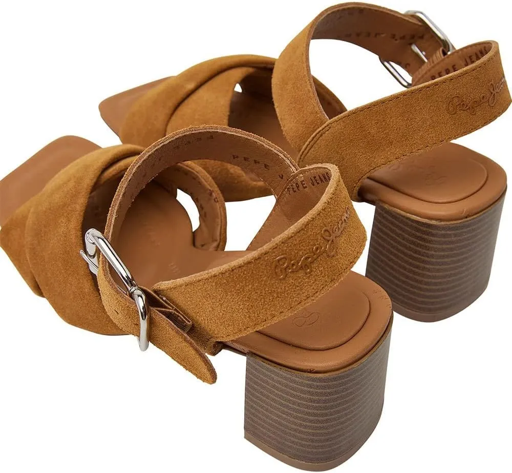 Pepe Jeans Women's Slingback Mid Heels Sandals