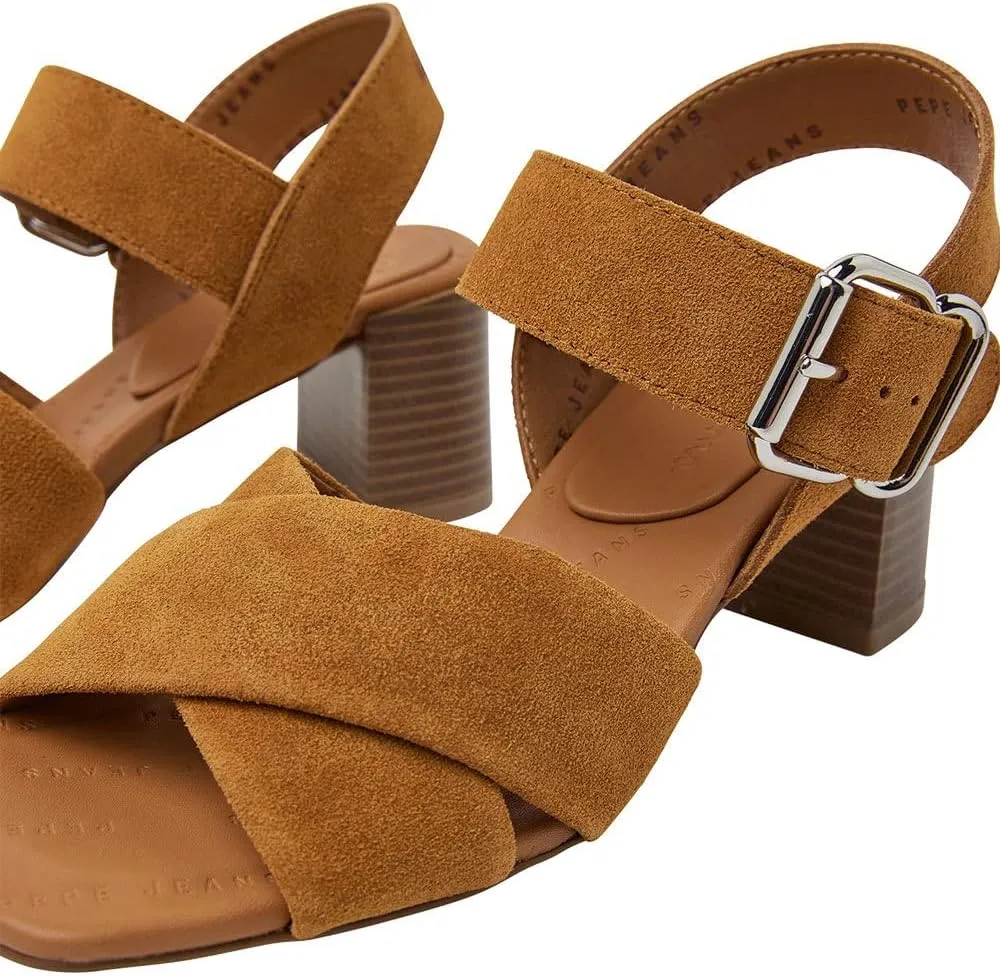Pepe Jeans Women's Slingback Mid Heels Sandals