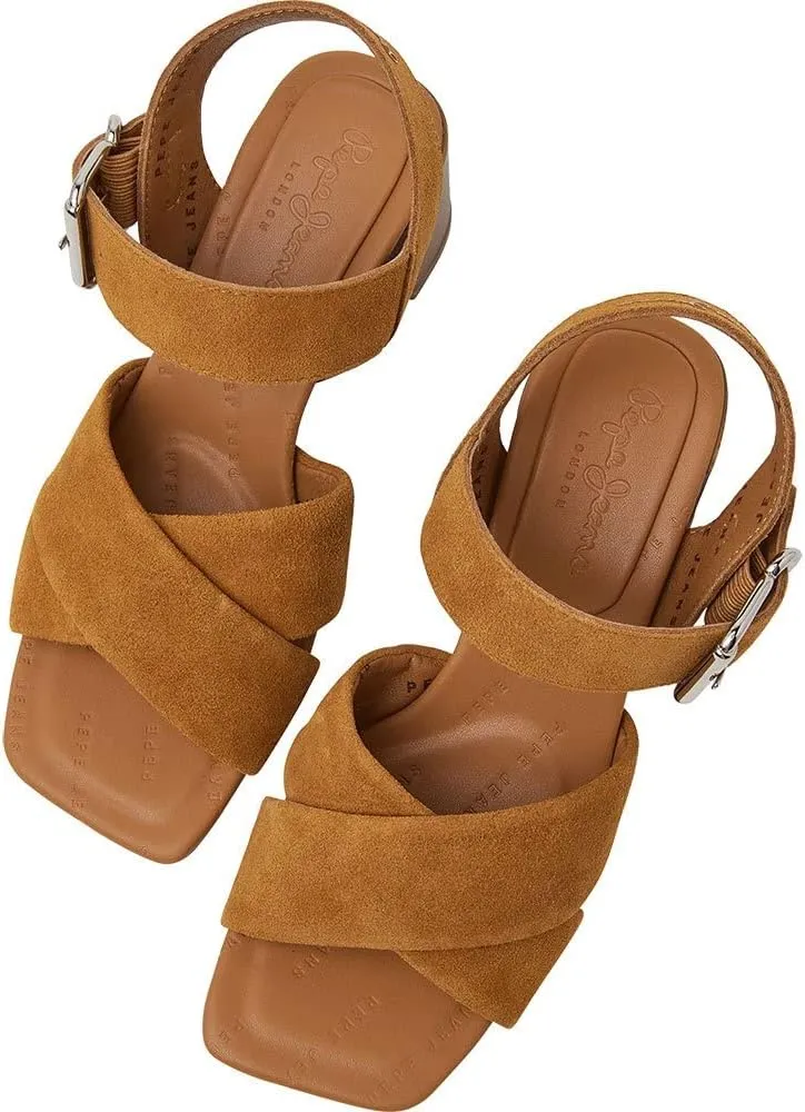 Pepe Jeans Women's Slingback Mid Heels Sandals