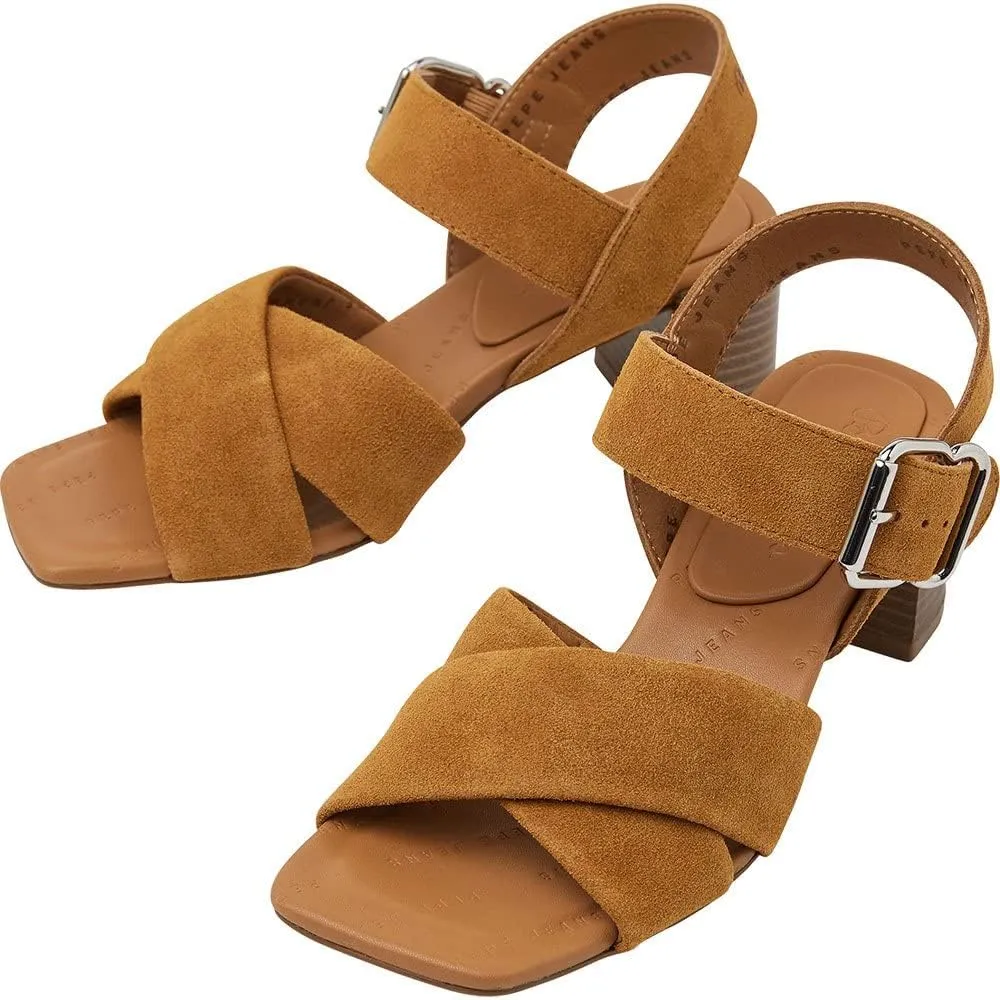 Pepe Jeans Women's Slingback Mid Heels Sandals