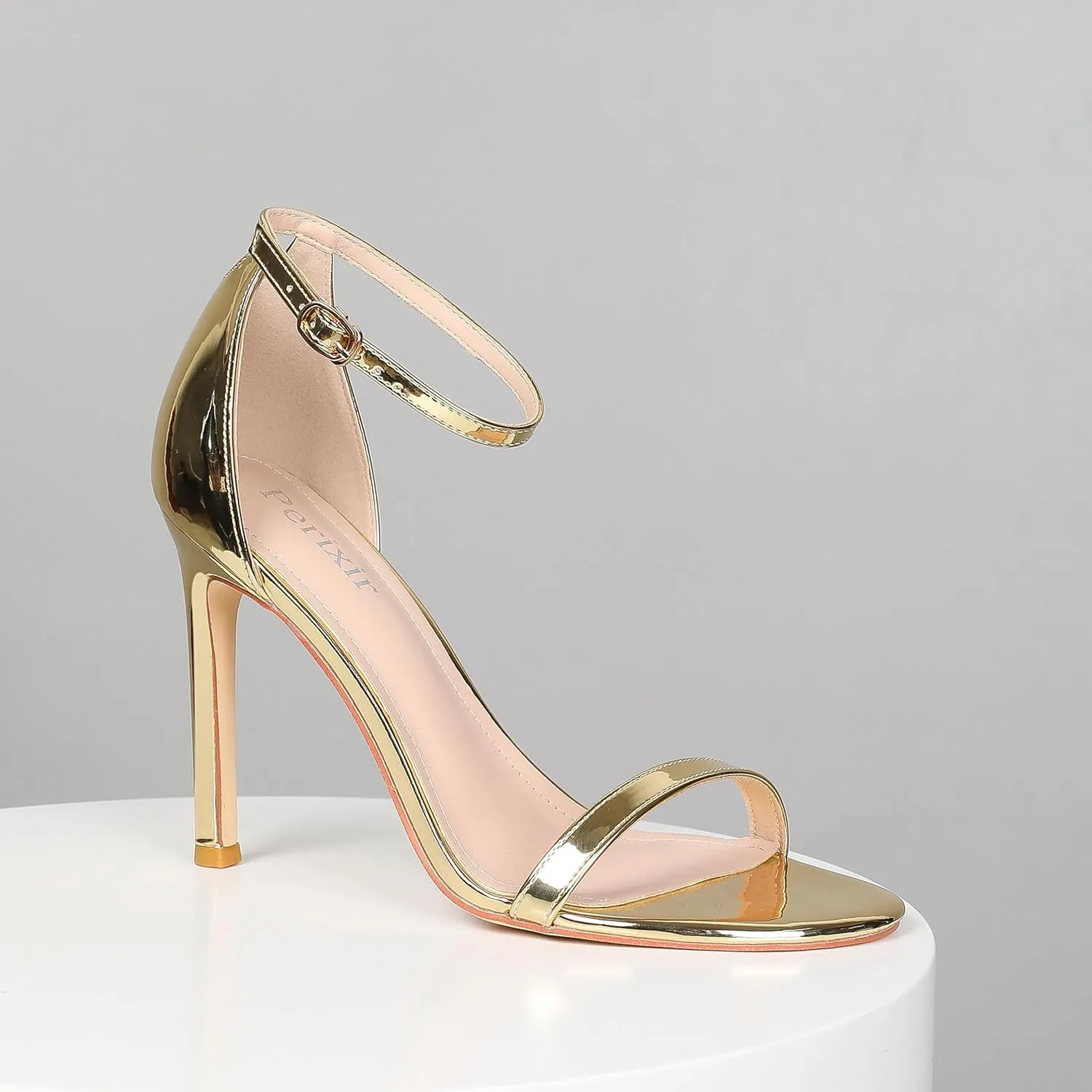 perixir Strappy Heels for Women High Stiletto Heels Sexy Prom Dressy Sandals Ankle Strap Heels Dainty Rope Stiletto Heel