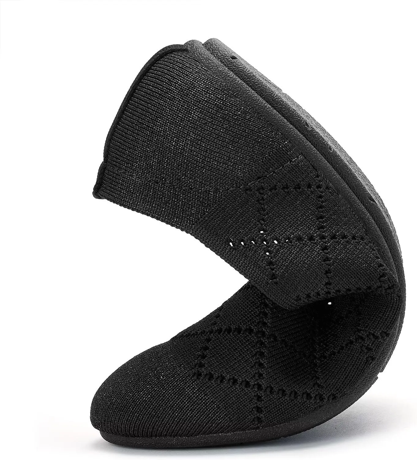 poemlady Women’s Ballet Flat Shoes Dress Shoes Knit Round Toe Slip On Ballerina Walking Flats Shoes for Woman Low Wedge Casual