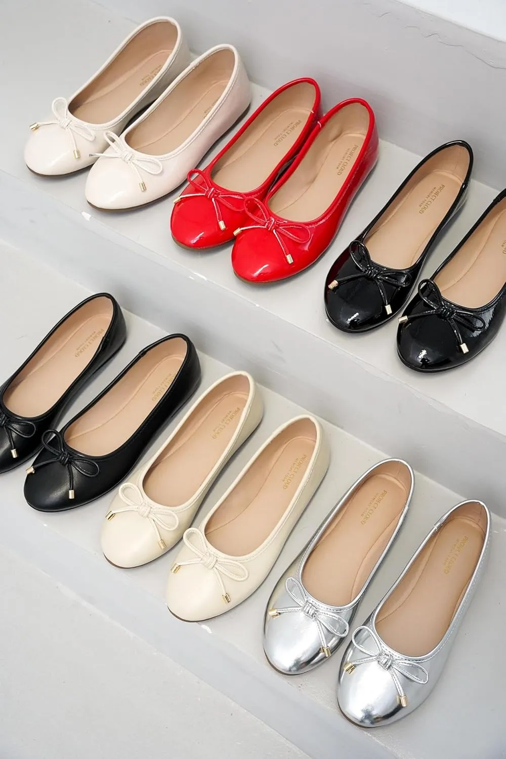 Project Cloud Ballet Flats Shoes for Women - Lightweight & Stylish Ballet Flats for Women Footwear - Non-Slip Mary Jane Shoes with Memory Foam - Casual Footwear for All-Day Comfort (Amity)