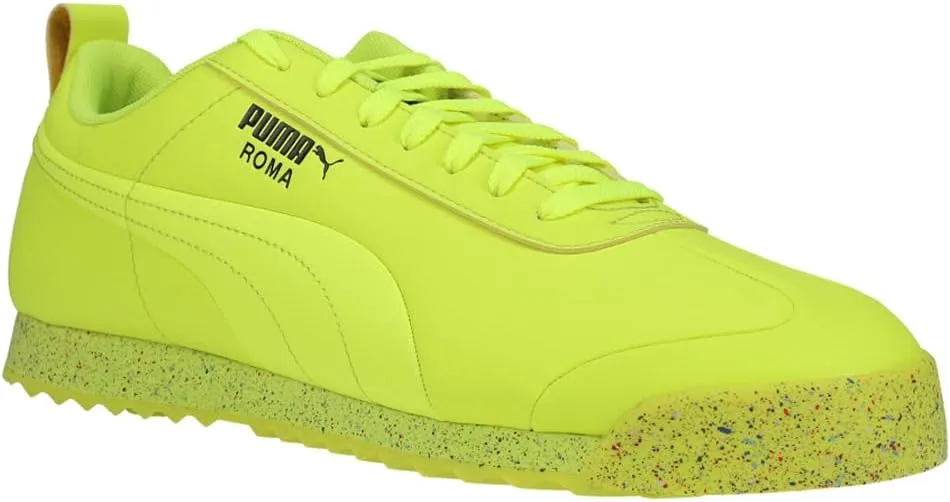 PUMA Mens Roma Retro Speckle Lace Up Sneakers Shoes Casual - Yellow