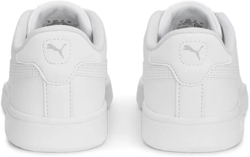 PUMA Unisex-Child Shoes Smash Sneaker, Peacoat White, 5 US Big Kid
