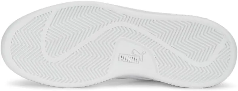 PUMA Unisex-Child Shoes Smash Sneaker, Peacoat White, 5 US Big Kid