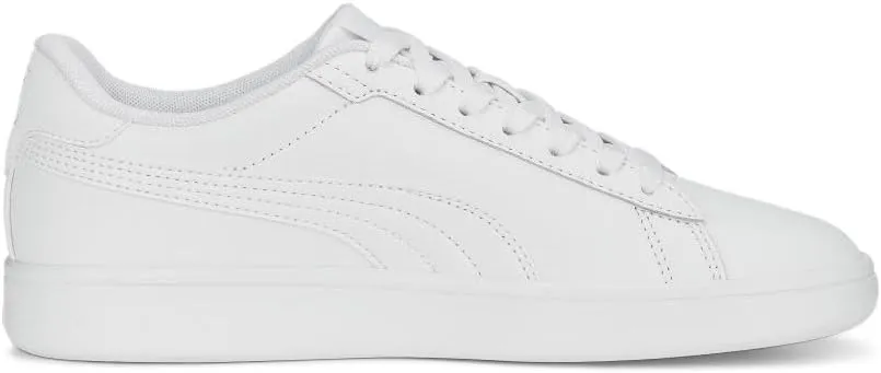 PUMA Unisex-Child Shoes Smash Sneaker, Peacoat White, 5 US Big Kid