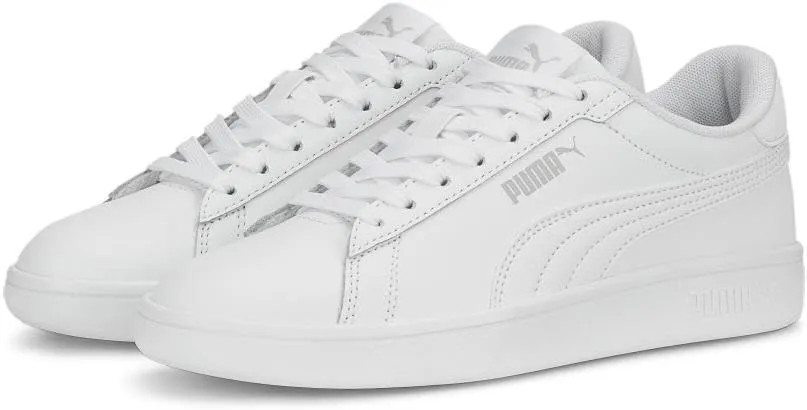 PUMA Unisex-Child Shoes Smash Sneaker, Peacoat White, 5 US Big Kid
