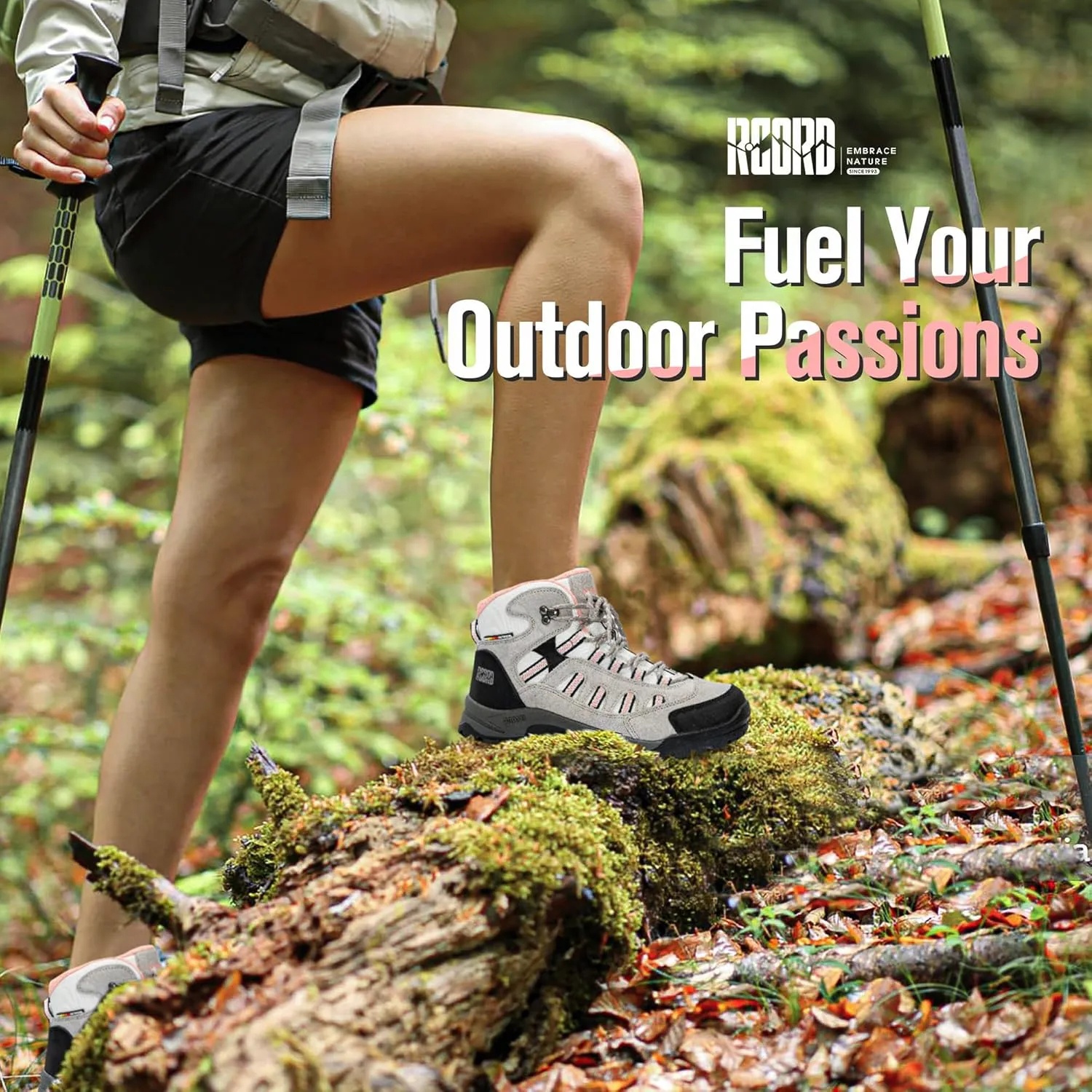 R CORD Hiking Boots Women Waterproof Non-Slip Womens Hiking Shoes Comfortable Outdoor Womens Hiking Boots Walking Boots Hiking Shoes Women