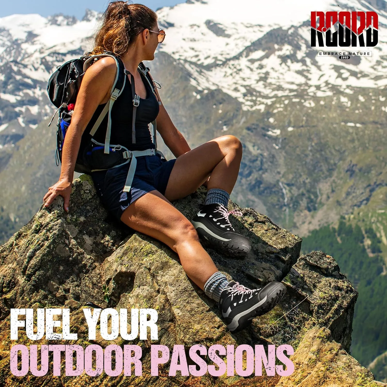R CORD Snow Boots for Women Ankle Winter Boots for Women Hiking Boots Women Waterproof Durable Womens Hiking Boots for Outdoors