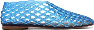 Red Jelly Mesh Ballet Flats for Women Adult Clear Hollow Jelly Sandals Beach Ballerina Jellies Shoes