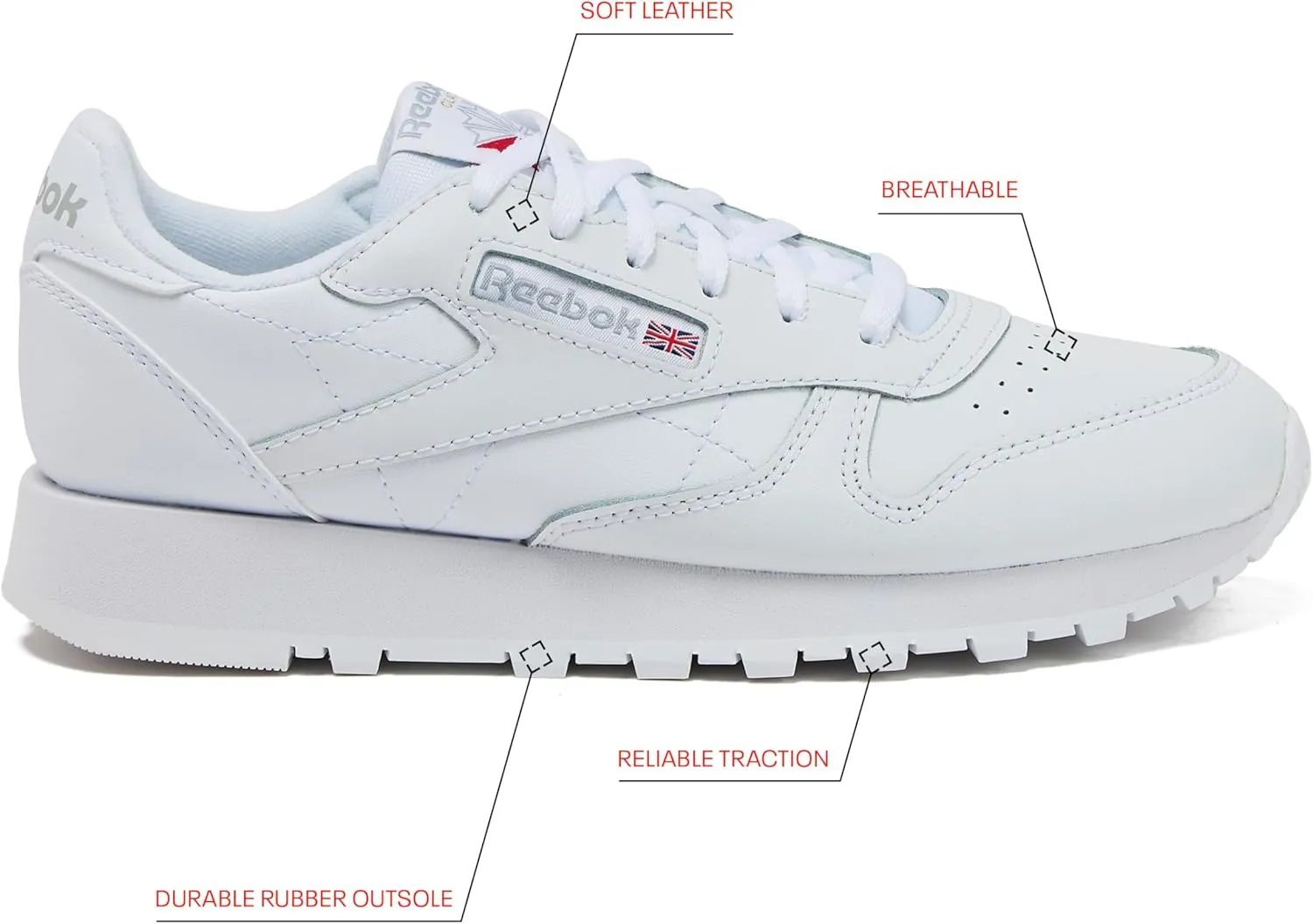 Reebok Classic Leather Girls and Boys Shoes for Kids, Toddler, Little Kid or Big Kid Sneakers, Girl or Boy Tennis Shoes