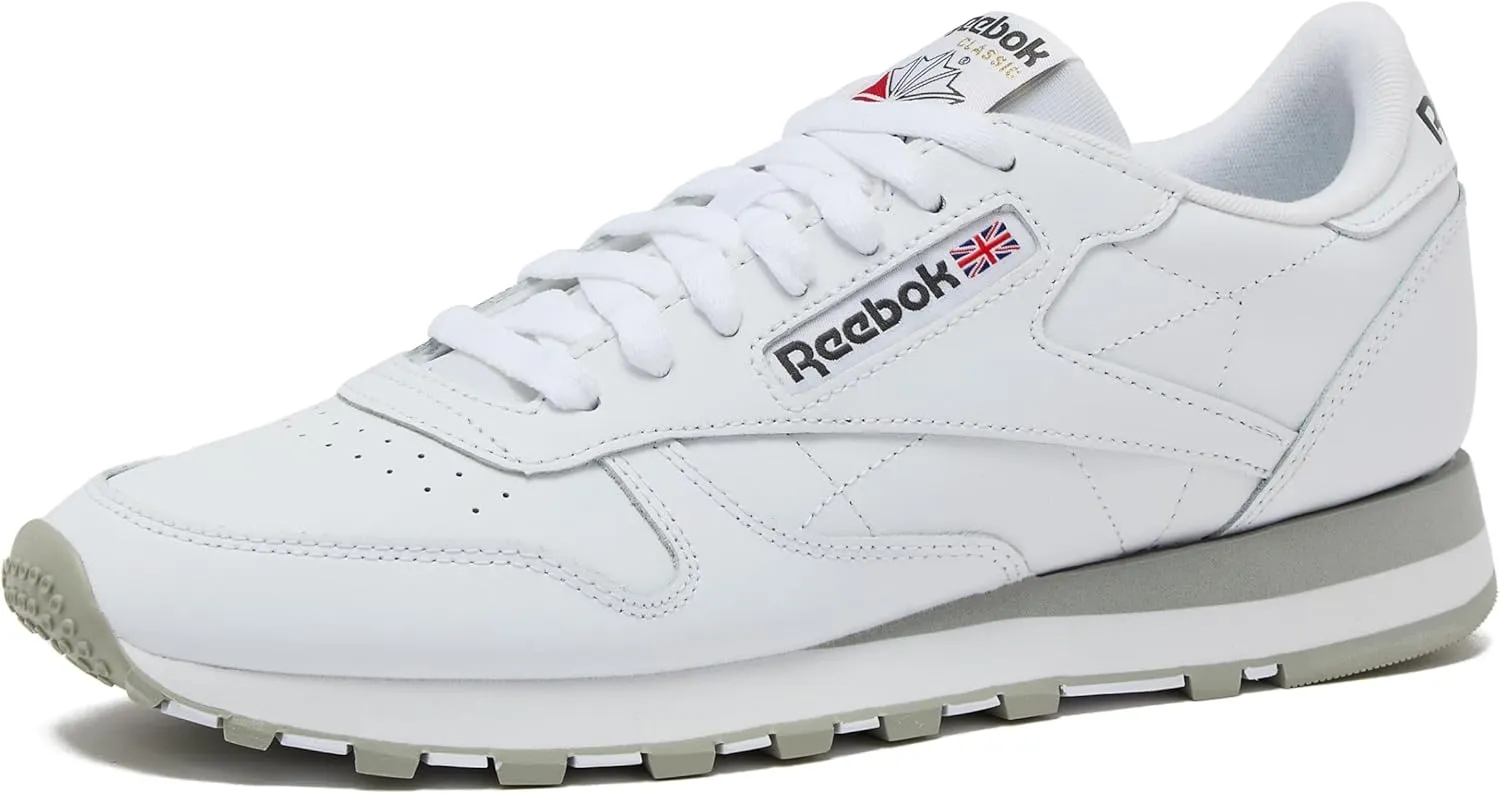 Reebok Men's Classic Leather Sneakers Black Or White Tennis Shoes