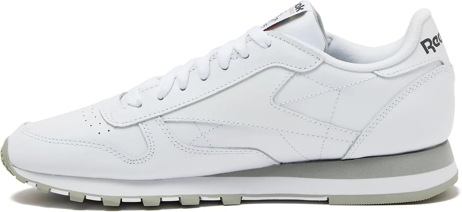 Reebok Men's Classic Leather Sneakers Black Or White Tennis Shoes