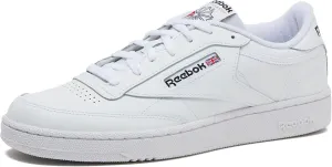 Reebok Men's Club C 85 Tennis Sneaker, Footwear White/Footwear White/Core Black, 4.5