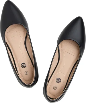Rekayla Women's Flats Classic Pointed Toe Ballet Flats Shoes for Women Business Casual Office Comfort Slip On Work Flats Shoes Versatile Dress Shoes for Women