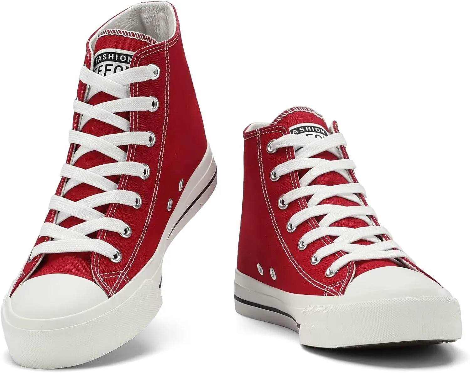 Rorbte Womens High Top Sneakers for Women Classic Lace Up Cotton Canvas Shoes Womens Casual Canvas Walking Shoes
