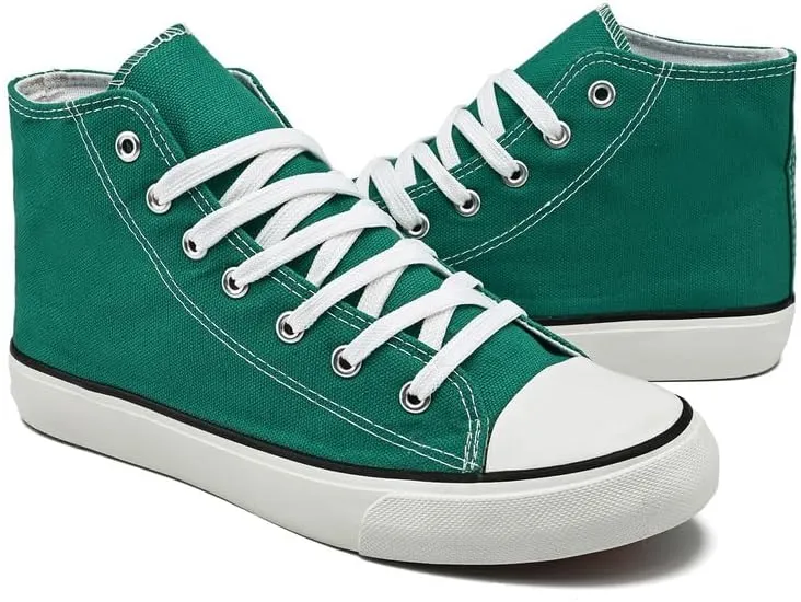 rosyclo Women's High Top Canvas Sneakers Fashion Lace-up Classic Casual Walking Shoes