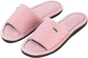 Roxoni Velvet Knit Flat Sandals for Women - Stylish Textured Woven Surface, Soft Ridge Around Insole