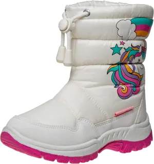 Rugged Bear Girl's Winter Snow Boot Outdoor Waterproof Fur Lined Top