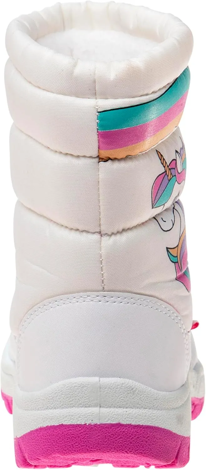 Rugged Bear Girl's Winter Snow Boot Outdoor Waterproof Fur Lined Top