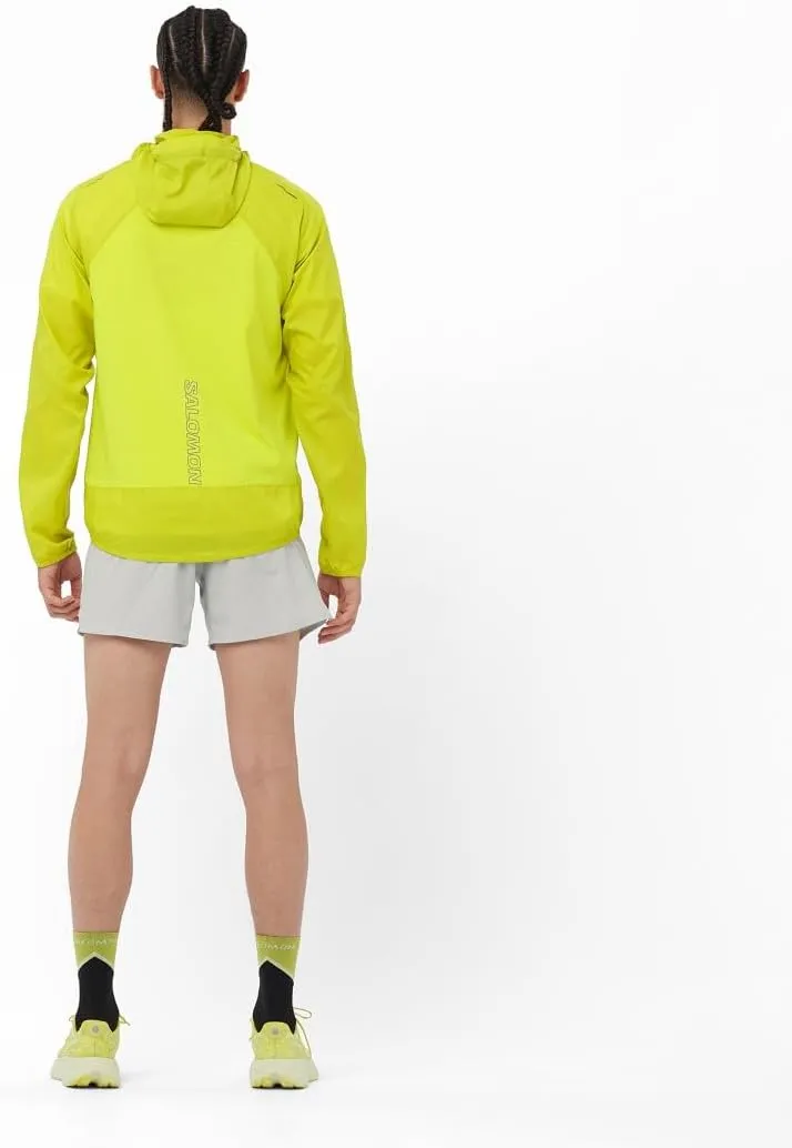 Salomon Men’s Bonatti Cross Wind, Reflective Windproof Hooded Zip-Up Jacket