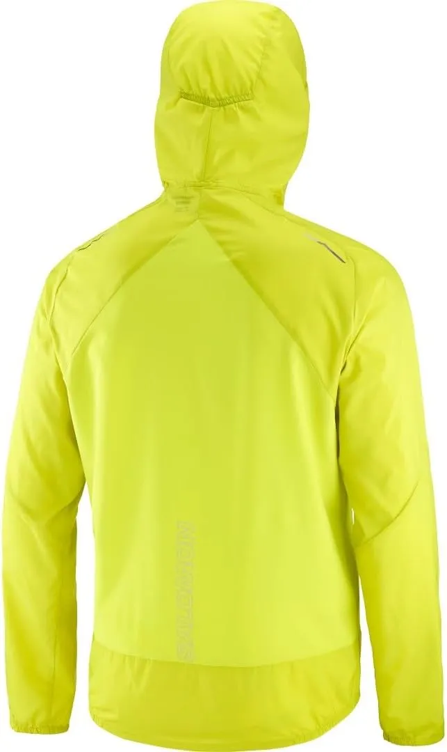 Salomon Men’s Bonatti Cross Wind, Reflective Windproof Hooded Zip-Up Jacket
