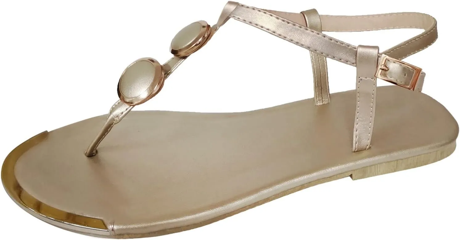 Sandalias para Mujer, Women's Casual Open Toe Buckle Strap Roman Sandal Summer Bohemian Shoes Roman Sandals