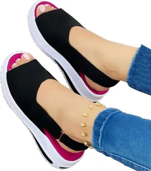 Sandals for Women Dressy, Summer Sandals for Women Strappy Platform Sandals Close Toe Wedge Shoes Comfy Sandals