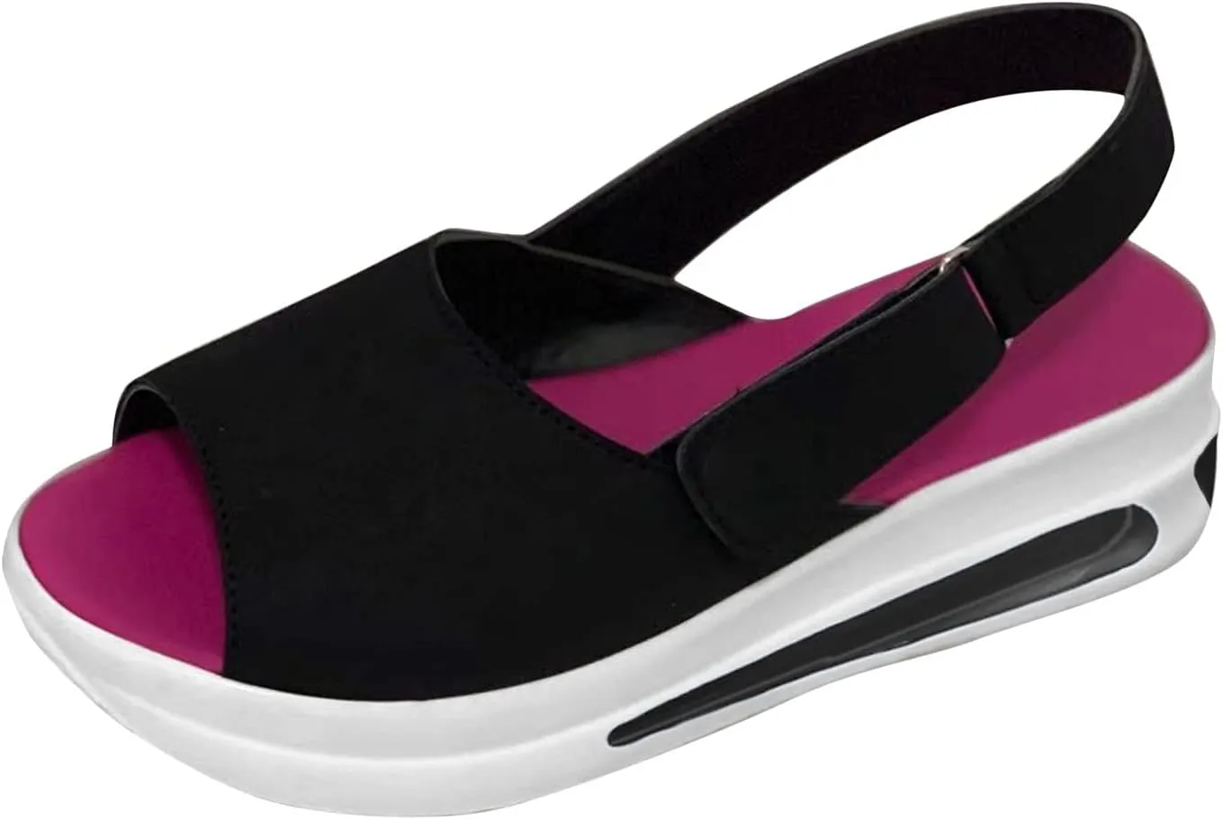 Sandals for Women Dressy, Summer Sandals for Women Strappy Platform Sandals Close Toe Wedge Shoes Comfy Sandals