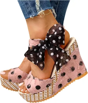 Sandals for Women Low Heel Wedge,Chunky Heel Sandal Open Toe Wedding Pumps with Buckle Ankle Strap Evening Party Shoes