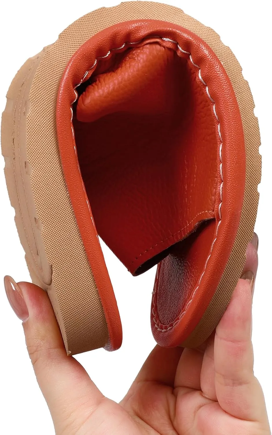Sandals Women Men, Genuine Leather Slippers, House Slippers for Women Indoor Outdoor, Unisex Soft Flat Sandals