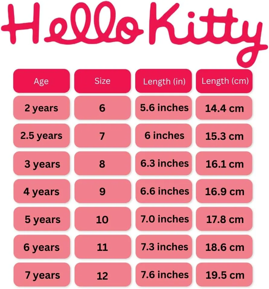 Sanrio Hello Kitty Sneakers for Girls - Kids Lightweight Athletic Breathable Casual Shoes (Toddler - Little Kid)