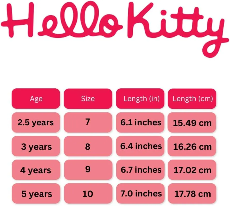 Sanrio Hello Kitty Sneakers for Girls - Kids Lightweight Athletic Breathable Casual Shoes (Toddler - Little Kid)