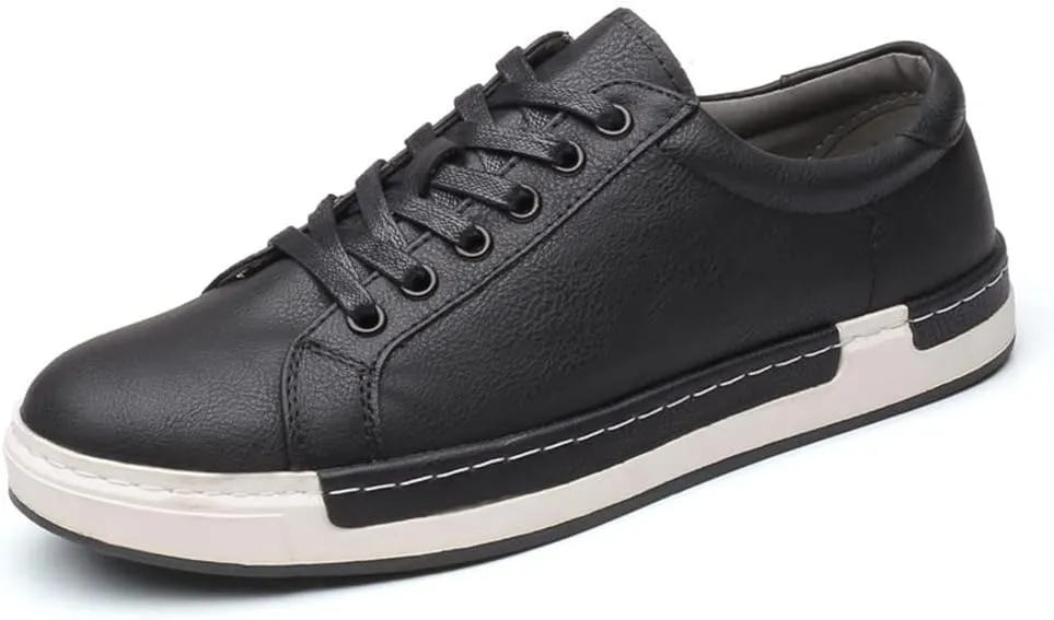 Santimon Mens Classic Sneakers Fashion Leather Sprinter Lace Up Dress Oxfords Shoes