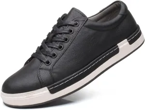 Santimon Mens Classic Sneakers Fashion Leather Sprinter Lace Up Dress Oxfords Shoes