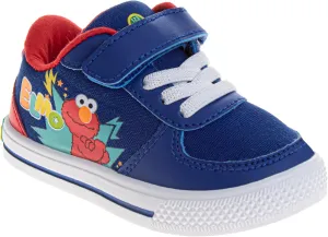 Sesame Street Elmo Strap Sneakers for Boys - Kids Lightweight Athletic Breathable Running Tennis Shoes Size 5-10 Toddler 11 Little Kid