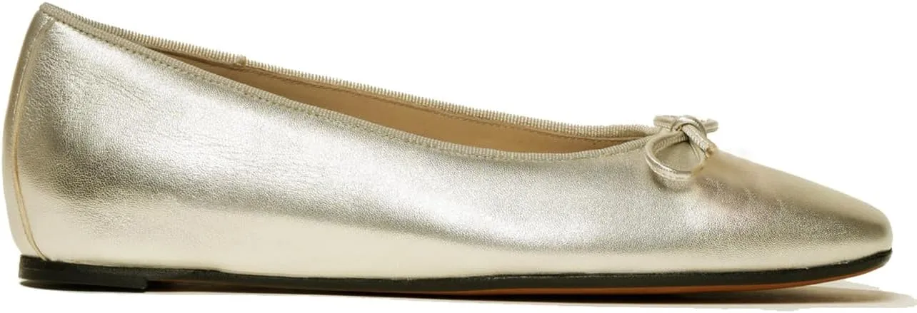 SHODENSE Women Flats Shoes Bow Square Closed Toe Ballet Flats Slip On Metallic Flat Shoe Matte Patent Leather Snakeskin Low Hidden Wedge Heel Office Work Shoes Driving Flats Church Club Fall 4-11 M US