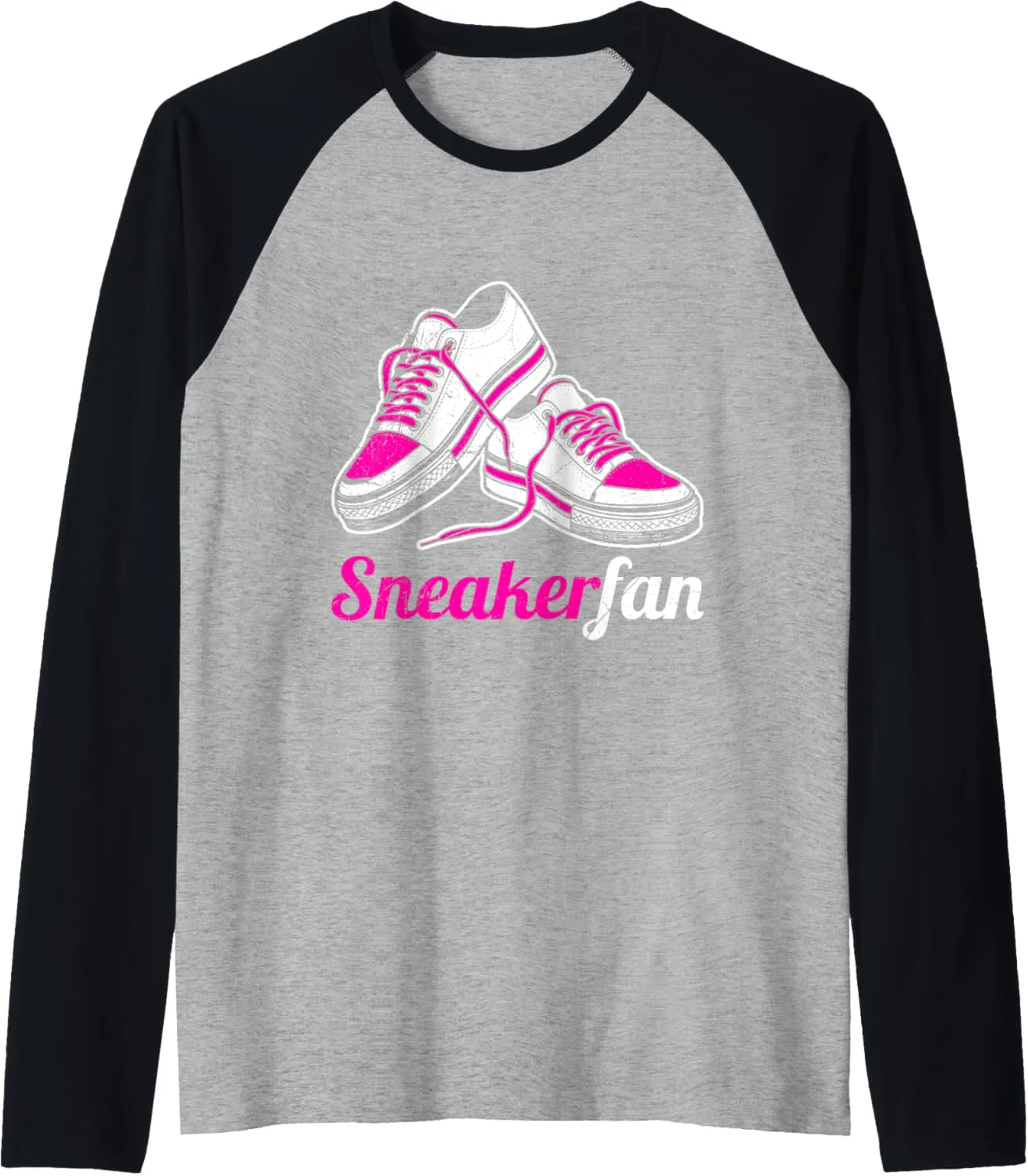 Shoe Collection SNEAKER FAN Funny Shoe Collector Raglan Baseball Tee