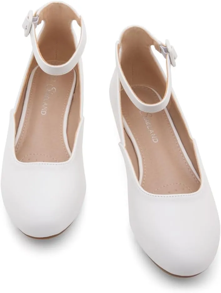 Shoe Land Women’s Flats – Dressy & Comfortable Slip-On Shoes with Low Wedge & Ankle Strap | Round Toe Ballet Flats for Work, Office, Party & Business Casual