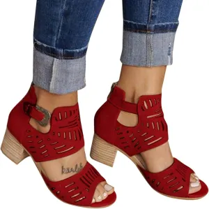 Shoes for Women Dressy, Women's Suede Peep Toe Ankle Booties Cut Out Stacked Block Heel Ankle Boots Drssy