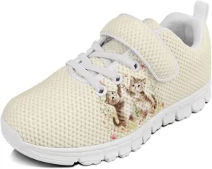 Showudesigns Slip On Sneakers for Kids Girls Running Tennis Shoes Gym School Exercise Trainers